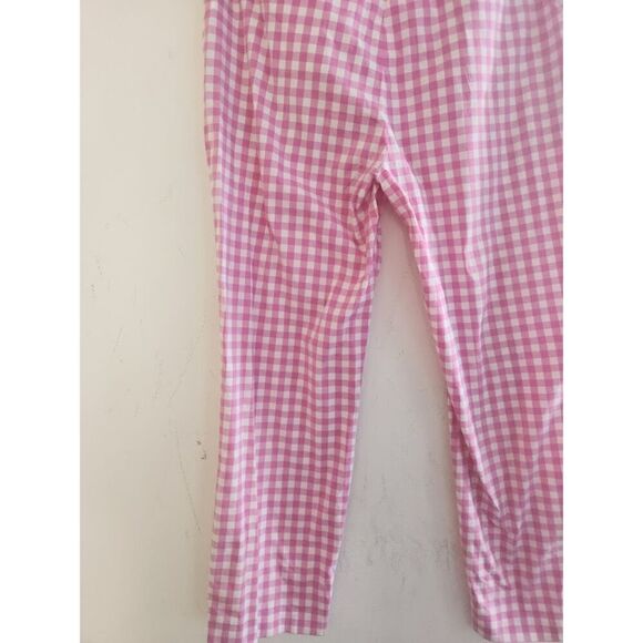 Polo Golf Ralph Lauren Women Pink Gingham Ankle Length Golf Pants size 10 - Picture 4 of 10